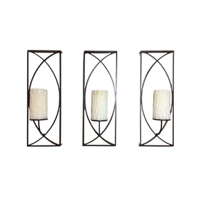 เชิงเทียนโลหะติดผนังที่วางเทียนตกแต่งบ้านดีไซน์หรูหราใหม่เชิงเทียนติดผนังที่วางชาตกแต่งบ้าน - Product Image 4