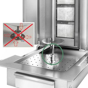 Grill à gaz pour kebab (shawarma/gyros) - Double x 4 brûleurs - jusqu'à 120 kg - 26 kW - incl. 2 pare-éclaboussures et 2 portes doubles - Pour CE - Product Image 5