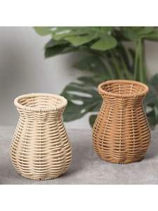 Low Price <b>Smart</b> <b>Pots</b> & <b>Planters</b> Garden Decor Rattan <b>Planter</b> with Iron Stand Large Floor Standing Black Stand - Product Image 6