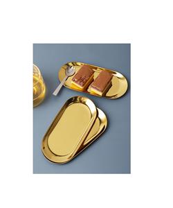 Plateau de service en acier inoxydable avec bords relevés pour la protection contre les déversements, adapté au petit-déjeuner, au dîner et au dessert - Product Image 1