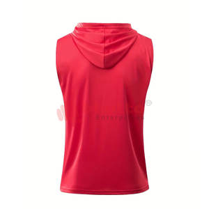 Nueva Llegada, Sudadera con Capucha de Verano para Hombre, Tejida, Cómoda, de Algodón Transpirable, Talla Grande, Sin Mangas, para Gimnasio, Fitness y Moda - Product Image 2