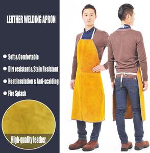 Delantal de soldadura de cuero Fr de pierna dividida eléctrica de trabajo de lona K de alta calidad - Product Image 4