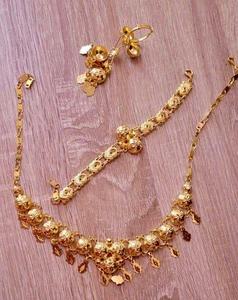 24K ทองดูไบวินเทจคลาสสิกมุกดอกไม้เข็มกลัดสร้อยคอสร้อยคอครบรอบเครื่องประดับทองแดงแฟชั่นชุดของขวัญ - Product Image 1