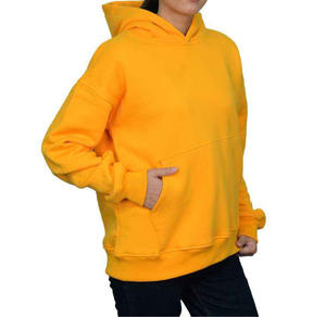 Sweat à capuche élégant surdimensionné pour femmes Premium 80% coton 20% mélange de polyester conception de l'arc linéaire avant noir décontracté à capuche - Product Image 3