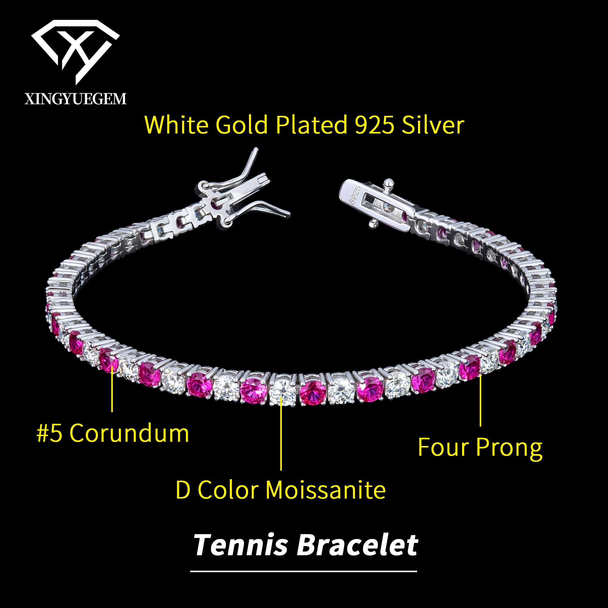 moissanite+#5 corundum