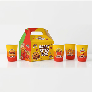 Caja Feliz Personalizada para Niños, Caja de Cartón Portátil de Grado Alimenticio - Product Image 1