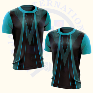 เสื้อยืดผู้ชายทรงหลวมใส่สบายตามสั่งผ้าฝ้ายถัก100% คอลูกเรือพิมพ์ซับลิเมชันไหล่ตกแบบพิมพ์แนวสตรีท - Product Image 5