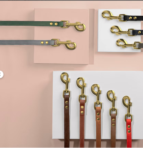 Laisse de chien faite à la main collier de laisse en cuir solide pour lévrier et Whippet - Product Image 2