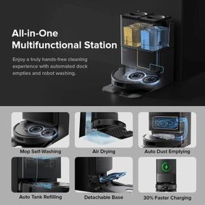 Robot Aspiradora y Mopa Roborocks Serie Qrevo de Alta Calidad, Succión de 8000 Pa, Cepillos Anti-Enredos, Evitación Inteligente de Obstáculos - Product Image 2