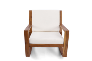 Silla mecedora diseñada con movimiento deslizante suave y estructura robusta que proporciona un asiento relajante para espacios de estar y dormitorios - Product Image 1