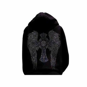 Nueva Sudadera con Capucha Térmica de Invierno para Hombre, con Estampado de Bordado 3D Personalizado y Elegante, con Pedrería, 100% Algodón, Impermeable y Ecológica - Product Image 6