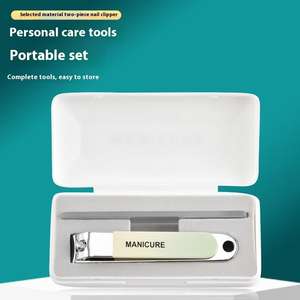 Ensemble de coupe-ongles portables avec lime en verre outils de manucure manucure ensembles de pédicure coupe-ongles en acier inoxydable ensemble de coupe-ongles - Product Image 2