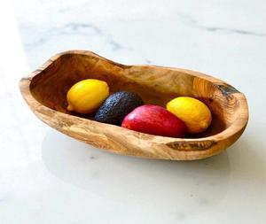 Ensemble de bols d'ustensiles de cuisine en bois respectueux de l'environnement revêtement émaillé grand, moyen et petit bol à salade de fruits en bois de service - Product Image 3