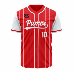 Camiseta de béisbol hecha a medida OEM, diseño cosido transpirable con impresión digital por sublimación, conjunto de estilo deportivo - Product Image 3