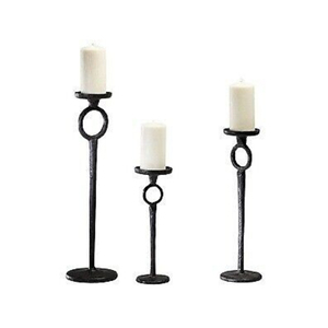 Lot de 3 bougeoirs noir mat avec revêtement en poudre, bougeoir noir en aluminium de meilleure qualité, décoration d'halloween à faible coût - Product Image 4