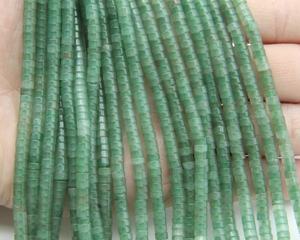 Perles de disque de pneu Heishi lisses en Aventurine verte naturelle 2-4mm Aventurine Stone Rondelle Perles de pierres précieuses en vrac pour la fabrication de bijoux - Product Image 2
