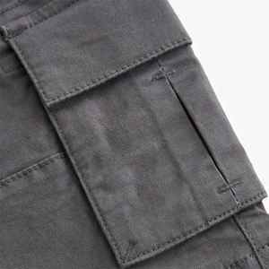 Pantalones cortos Cargo de verano para hombre, ropa de calle de Color gris, pantalones cortos Cargo de mezclilla con cordón con diseño y tamaño personalizados - Product Image 3