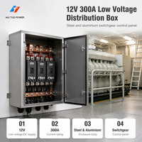 Tableau de commande électrique basse tension 12V en acier et aluminium avec boîte de distribution de puissance 300A