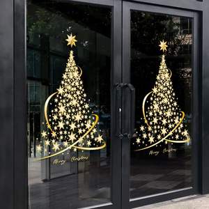 Impression laser personnalisée arbre de Noël fenêtre s'accroche <span class=keywords><strong>autocollant</strong></span> statique pour bricolage mur fenêtre porte <span class=keywords><strong>vitrine</strong></span> - Product Image 5