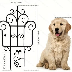 40*22cm Clôture de jardinage en plastique de style européen Clôture décorative de jardin pastoral <span class=keywords><strong>extérieur</strong></span> PPimitation Fer <span class=keywords><strong>Balcon</strong></span> Clôture de cour - Product Image 2