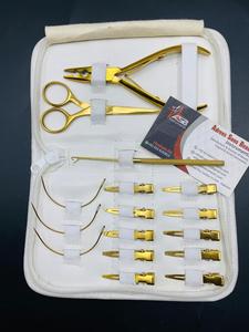 Hot Selling Gold Plated Wholesale Surgical Grade Solid Stainless Steel Hair <b>Extension</b> Tools Kit - Product Image 4
