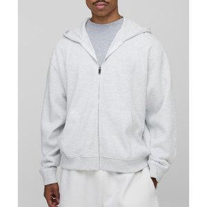 Sweat à capuche zippé décontracté pour hommes Sweat à capuche léger coupe ample avec poches avant - Product Image 4