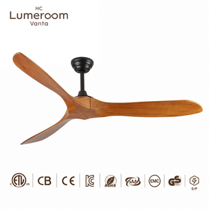 Ventilateur de plafond 60 pouces sans lumière, pales en bois massif, télécommande, silencieux, moteur DC réversible pour patio et salon – En stock aux États-Unis - Product Image 4
