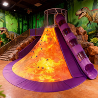 Parque Infantil Personalizado con Tobogán de Volcán Inmersivo para Niños, con Proyecciones en el Tobogán para Zonas de Actividades en Interiores