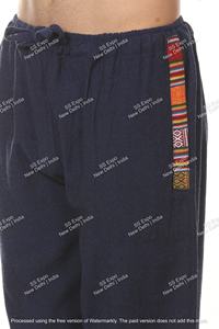 Pijama con estampado de seda teñida de hilo tejido ecológico de talla libre para hombre, ropa de dormir de invierno de algodón transpirable, ropa de dormir 100% algodón - Product Image 3