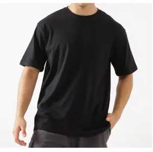 240 GSM pur coton surdimensionné goutte épaule T-Shirt pour hommes Logo personnalisé basique poids lourd récolte longueur blanc t-shirt léger - Product Image 2