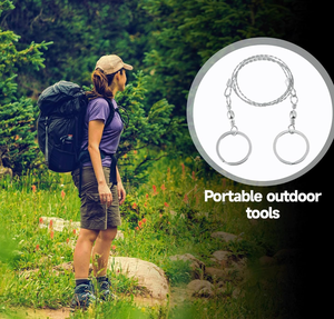<span class=keywords><strong>Sierra</strong></span> de alambre de supervivencia de emergencia con cadena de cuerda de acero inoxidable, herramienta de corte de diamante portátil para corte rápido de árboles y ramas - Product Image 5