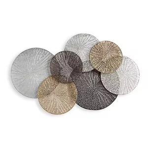 Dernière arrivée Art mural en forme de cercle d'aspect moderne avec motif de feuilles et de fleurs utilisé pour les maisons et les hôtels - Product Image 4