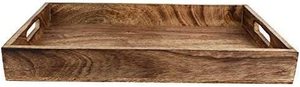 Plateau de service et plateau de présentation de qualité durable, en bois naturel, élégant, moderne, luxueux, à double poignée, écologique, de qualité commerciale - Product Image 4