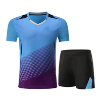 Uniforme de Tenis de Mesa Personalizable al por Mayor, Transpirable y Cómodo, de Manga Corta, para Hombre