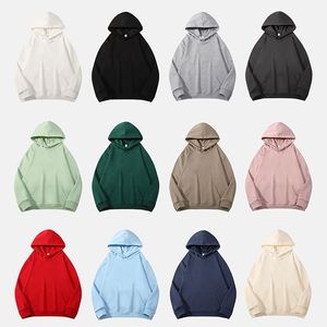 Sweat à capuche unisexe surdimensionné de qualité supérieure, épais, coupe ample, avec poche, couleur unie, 100 % coton, idéal pour l'hiver - Product Image 1