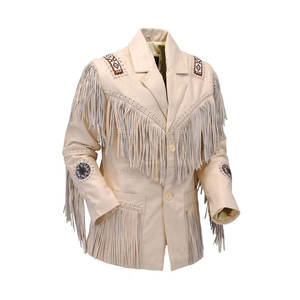 Veste Western en Cuir de Vache à Coupe Décontractée avec un Design Respirant Écologique Style Casual et Lignes Propres - Product Image 1