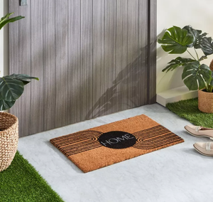Tapis de porte moderne en PVC couleur unie, rectangulaire, pour hôtel et maison, antidérapant, avec support en tissu enduit de PVC, épaisseur moyenne, fabriqué à la machine - Product Image 1