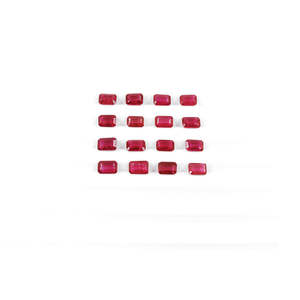 Rubí Natural de Bangkok, Calibrado, Corte Octogonal, Gema Suelta, Corte Esmeralda Brillante Ovalado, Tamaños Disponibles 3x5mm 4x6mm, Color Rojo Paraíba - Product Image 3