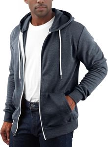 เสื้อฮู้ดซิป ผ้าฝ้าย 100% ซับในผ้าฝ้าย ล้างสีแบบสโตนวอช พิมพ์ลายดิจิทัล ปักลาย 3 มิติ - Product Image 4