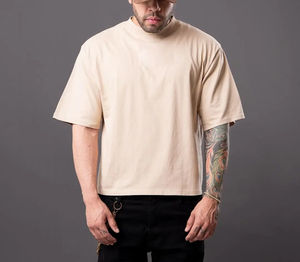New Fashion 2025 T-<b>shirt</b> Heavyweight 250gsm 100% Cotton Plain Oversized Boxy Fit Men's T <b>Shirt</b> - Product Image 2