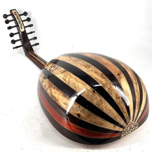 Oud Profesional de 11 Cuerdas - Lira Árabe Hecha a Mano con Incrustaciones de Ébano y Madera de Burl - Product Image 5