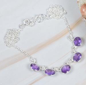 Fashion Cut Purple <b>Amethyst</b> 925 Sterling Silver Gemstone <b>Pendant</b> February Month Birthstone Pear Shape Gift for Birthday - Product Image 4