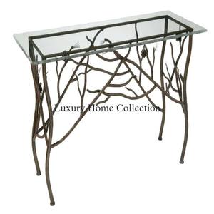 Meubles de salon Table console Design luxueux fait à la main Look attrayant laiton finition antique avec conception personnalisée marbre - Product Image 3