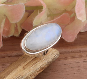 Handmade 925 Sterling Silver Classic <b>Resizable</b> <b>Ring</b> with Natural Agate Oval Statement Gemstone for Men Wholesale - Product Image 1