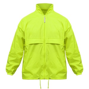 โค้ชแจ็คเก็ตสีเหลืองล้วนสำหรับผู้ชายเสื้อแจ็กเก็ตเสื้อโค้ทของผู้ชายโลโก้แบบกำหนดเองขนาดใหญ่พิเศษ - Product Image 1