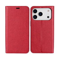 Étui de téléphone en cuir PU de luxe pliable avec rabat magnétique pour 17 Pro Max Air Pro avec design portefeuille