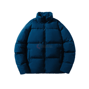 Breathable Windproof <b>Canvas</b> Puffer Bomber <b>Jacket</b> <b>Mens</b> 2026 Custom Logo High Quality Stand Collar - Product Image 2