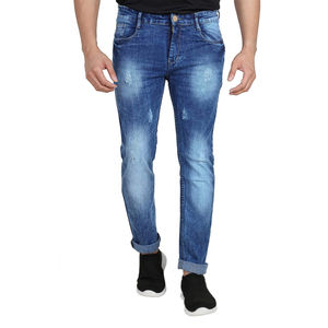 Gran oferta de pantalones vaqueros de alta calidad para hombre, pantalones vaqueros rectos transpirables más vendidos, ropa de calle sólida inspirada en el Hip Hop, Otoño/Invierno - Product Image 1