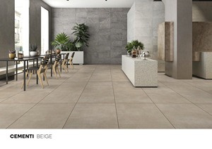 Carreaux vitrifiés en porcelaine émaillée antidérapante de 2x4 pieds Cementi Beige Matt Finish A A A + Grade 600x1200mm Carreaux pour l'extérieur - Product Image 3