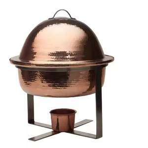 Plato de frotamiento de cobre martillado de lujo, calentador de Buffet, equipo de servicio de catering para comidas festivas, hoteles, restaurantes y banquetes - Product Image 2